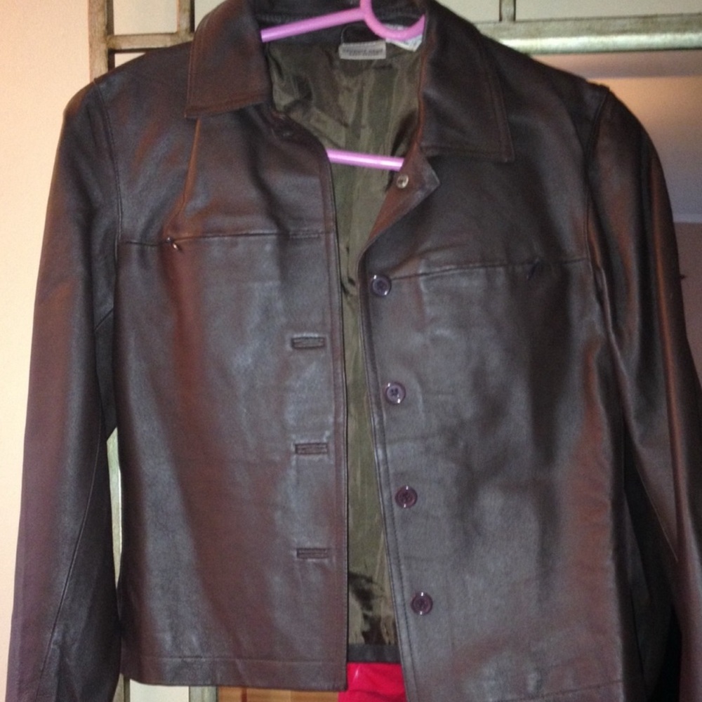 Leather Jacket - Dark Brown